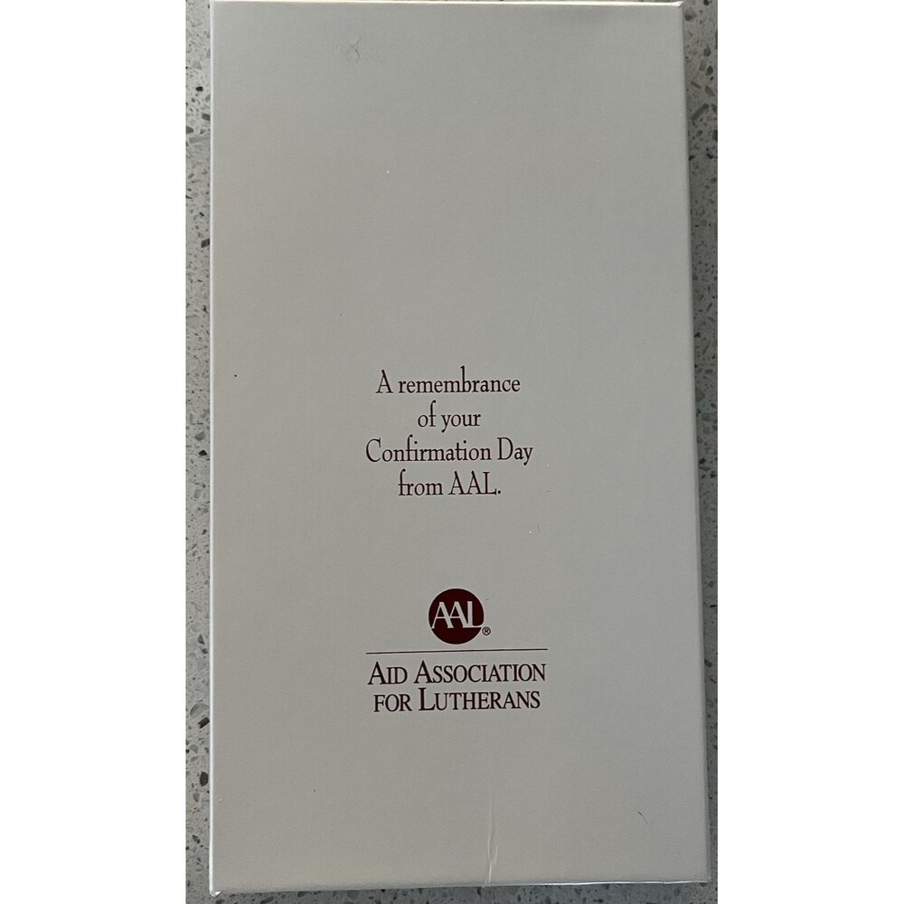 Lutheran Confirmation Cross Fine Pewter 7" x 4"  AAL Aid Association Christian